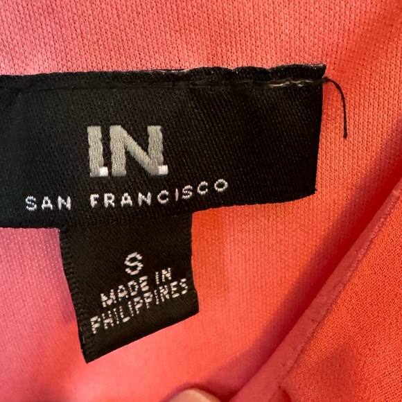 I.N. San Francisco Peach Chiffon Fairycore Dress Sz Small Lace Back- Flowy Light - Picture 3 of 5